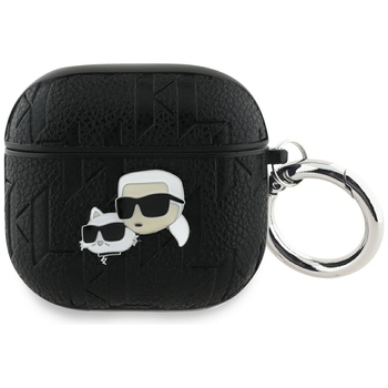 Oryginalne Etui KARL LAGERFELD Monogram Karl & Choupette Head do AirPods 4 czarny