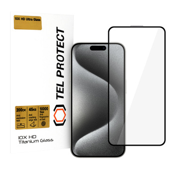 Hartowane szkło Tel Protect 10X HD Titanium do Iphone 16 Pro Max (koperta)