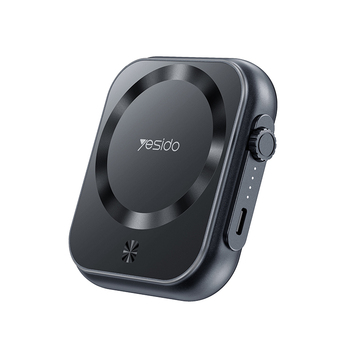 Yesido Power bank 5000mAh YP59 3 w 1 - Typ C - magnetyczny indukcyjny 15W czarny