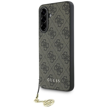 Oryginalne Etui GUESS 4G Charms Collection do Samsung Galaxy A56 brązowy