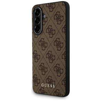Oryginalne Etui GUESS 4G Metal Gold Logo do Samsung Galaxy A56 brązowy