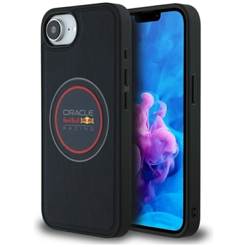 Oryginalne Etui RED BULL Meshed Logo and Red Ring MagSafe do Iphone 17e/16e granatowy
