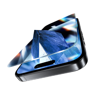 Benks Hartowane szkło Glass Warrior Sapphire Coating (LL65) do Iphone 16 Pro czarne (Thin Edge)