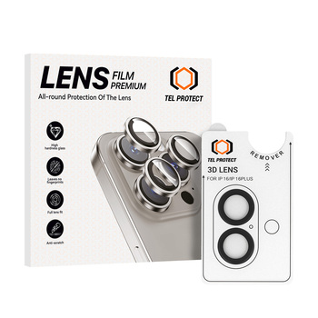 Hartowane szkło Tel Protect 3D Lens na aparat do Iphone 17 czarne (obiektyw 2 sztuki)