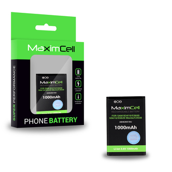 Bateria Maximcell do Samsung B3410/S3650 Corby/S5610/S5620 Monte/C3530 (AB463651BU) 1000mAh Li-ion