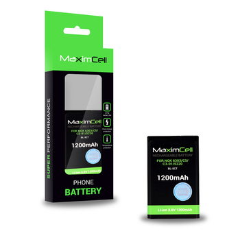 Bateria Maximcell do Nokia 6303/C5/C3-01/5220 (BL-5CT) 1200mAh Li-ion