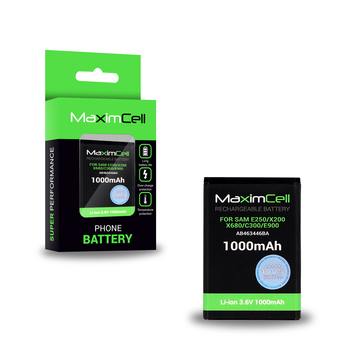 Bateria Maximcell do Samsung E250/X200/X680/C300/E900 (AB463446BA) 1000mAh Li-ion