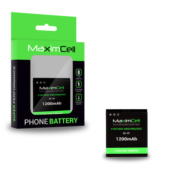 Bateria Maximcell do Nokia N95/N96/E65 (BL-6F) 1200mAh Li-ion