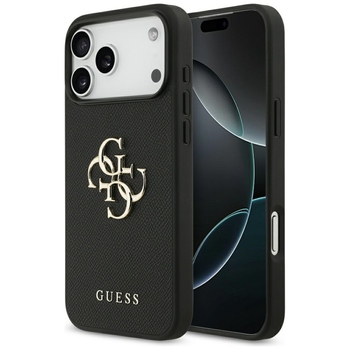 Oryginalne Etui GUESS Grained Big 4G & Classic Logo do Iphone 17 Pro Max czarny
