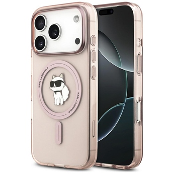 Oryginalne Etui KARL LAGERFELD IML Choupette MagSafe do Iphone 17 Pro różowy