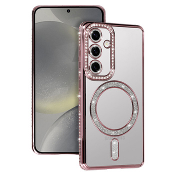 Bling Magsafe Case do Samsung Galaxy S26 różowy