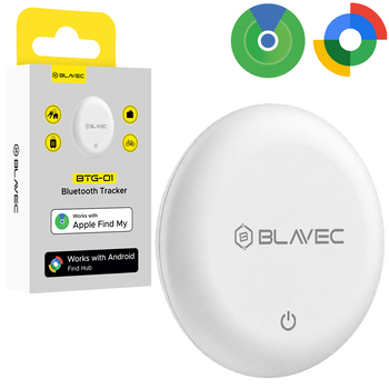 Blavec Lokalizator GPS Tag BTG-01 - Bluetooth Tracker Dual Apple & Android (BTBTG01-W) biały