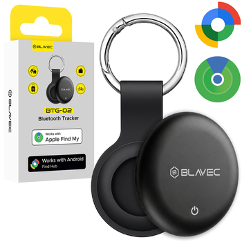 Blavec Lokalizator GPS Tag BTG-02 - Bluetooth Tracker Dual Apple & Android + etui brelok (BTBTG02-KB) czarny