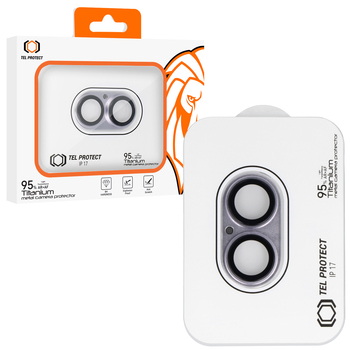 Hartowane szkło Tel Protect 95% AR+AF Full Metal Camera Protector na aparat do Iphone 17 fioletowe (wyspa)