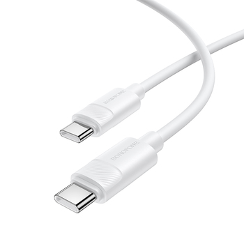 Borofone Kabel BX123 Leya - Typ C na Typ C - PD 60W 3A 1 metr biały