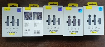 Blavec Mikrofon Bezprzewodowy Krawatowy x 2 MK-01 ClipGo Typ C (LMMK01-B) czarny (uszkodzone opakowanie)