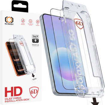 Hartowane szkło Tel Protect Dust-Free Easy Fit Full Glue 6D do Samsung Galaxy A56/A57 5G czarne
