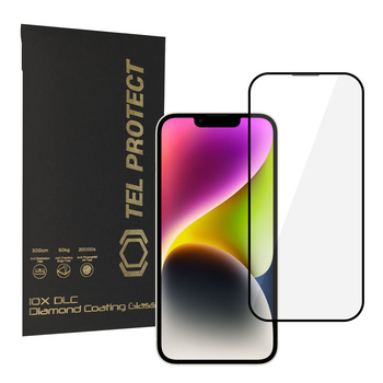 Hartowane szkło Tel Protect 10X HD DLC Diamond Coating do Iphone 17E/16E/14/13 Pro/13 (koperta)