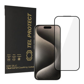 Hartowane szkło Tel Protect 10X HD DLC Diamond Coating do Iphone 15 Pro Max (koperta)