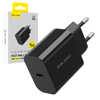 Blavec Ładowarka sieciowa BC-14 GaN4 - Typ C - PD QC 30W 3A (TCBC14G4-CB303A) czarna
