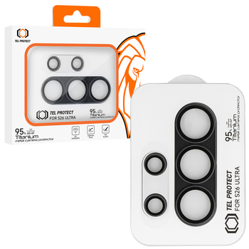 Hartowane szkło Tel Protect 95% AR+AF Full Metal Camera Protector na aparat do Samsung Galaxy S26 Ultra czarne (wyspa)