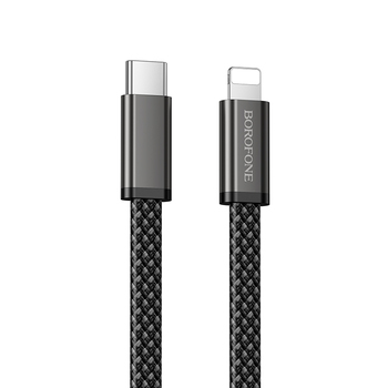 Borofone Kabel BX124 Peace - Typ C na Lighting - PD 30W 1 metr czarny