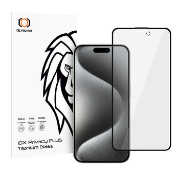 Hartowane szkło Tel Protect 10X Privacy Plus Titanium do Iphone 16 Pro/17 (koperta)