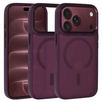 Liavec Cloudy Case with Metal Camera Frame do Iphone 18 Pro/17 Pro fioletowy (Camera Control Button)
