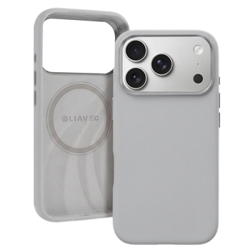 Liavec Silky Case with Metal Camera Frame do Iphone 18 Pro/17 Pro szary