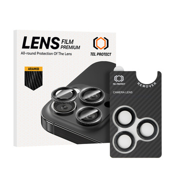 Hartowane szkło Tel Protect 3D Lens Aramid Series na aparat do Iphone 18 Pro/18 Pro Max (obiektyw 3 sztuki)
