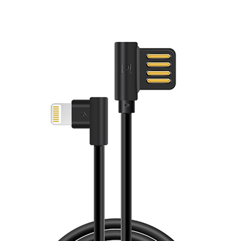 REMAX Kabel Axe RC-083i - USB to Lightning - Iphone 5/SE/6/6S/7/8/X kątowy 1,8 metra Czarny