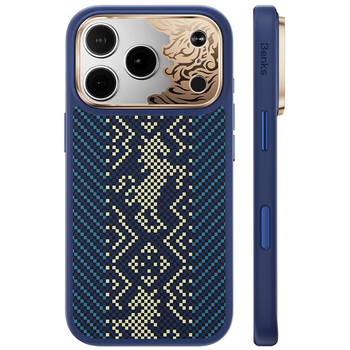 Benks Etui Magnetic Armor Pro Knight Kevlar Metal Frame (C.K.FL.AP.GD.BC73) do Iphone 18 Pro Max/17 Pro Max niebieski (Camera Control Button)
