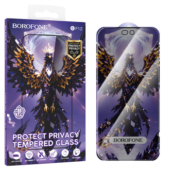Borofone Hartowane szkło BF12 Armor Shield Full Screen Anti-spy do Iphone 17 Pro