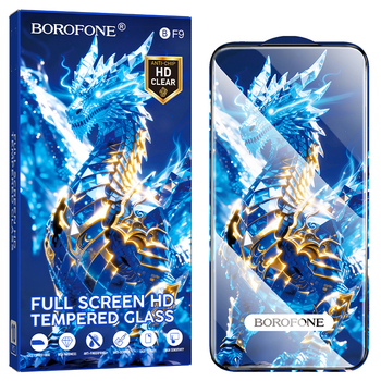 Borofone Hartowane szkło BF9 Armor Full Screen HD do Iphone 15 Plus/16 Plus - 10 sztuk