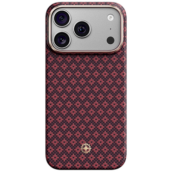 Benks Etui Magnetic Armor Air Armor Grid Kevlar Metal Frame 600D (C.K.FL.AP.JX.0072) do iPhone 18 Pro/17 Pro burgundowy