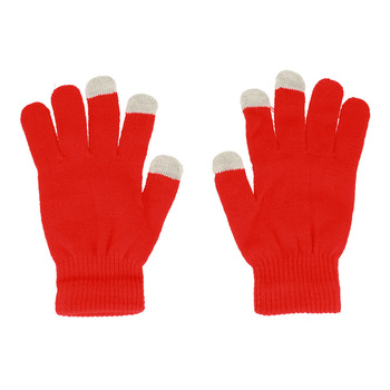 Rękawiczki do ekranów dotykowych wzór 1 CZERWONE