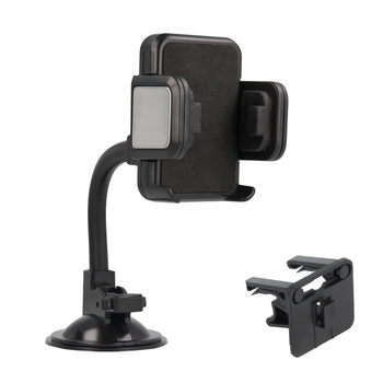 Uchwyt samochodowy VENNUS - R 17 - CHROMOWANY /mocowanie do szyby i kratki nawiewowej/