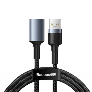 Baseus Kabel Cafule - USB 3.0 męski na USB 3.0 żeński - 2A 1 metr (CADKLF-B0G) szary