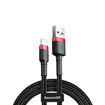 Baseus Kabel Cafule - USB na Lightning - 1,5A 2 metry (CALKLF-C19) czarno-czerwony