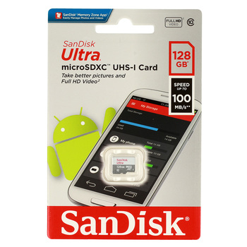 Karta pamięci micro SDXC SANDISK ULTRA - 128GB 100MB/s Class 10 UHS-I bez adaptera