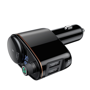 Baseus Transmiter FM Locomotive Bluetooth MP3 - 2xUSB - ładowarka Fast charge 3,4A (CCALL-RH01) Black