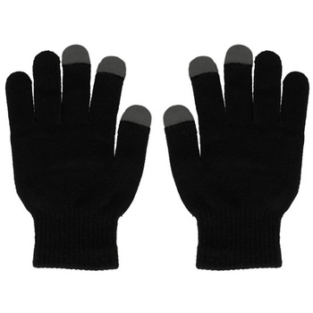 Rękawiczki do ekranów dotykowych wzór 1 CZARNE