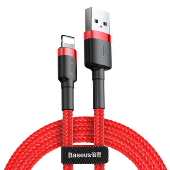 Baseus Kabel Cafule - USB na Lightning - 2,4A 1 metr (CALKLF-B09) czerwony