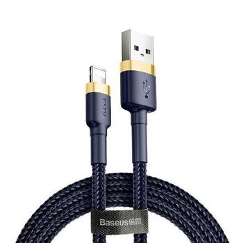 Baseus Kabel Cafule - USB na Lightning - 1,5A 2 metry (CALKLF-CV3) złoto-niebieski
