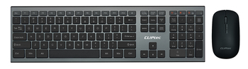 Cliptec Zestaw klawiatura multimedialna + mysz optyczna 1200DPI Slimline Air RZK350 bezprzewodowe czarne