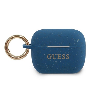 Oryginalne Etui GUESS AirPods Pro Cover Silikonowe GUACAPSILGLBL niebieski