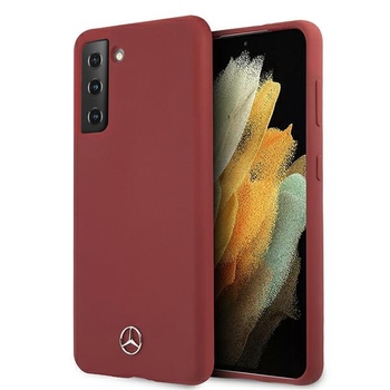 Oryginalne Etui MERCEDES Silicone Line Hardcase MEHCS21MSILRE do Samsung Galaxy S21 Plus Czerwony