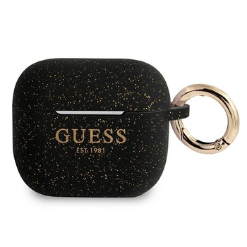 Oryginalne Etui GUESS AirPods 3 Cover Silicone Glitter GUA3SGGEK czarne