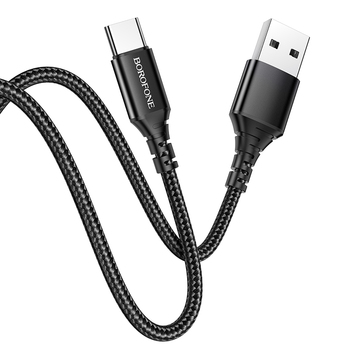 Borofone Kabel BX54 Ultra Bright - USB na Typ C - 3A 1 metr czarny