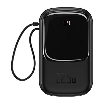 Baseus Power Bank 20000mAh Qpow - USB + Typ C - PD 3.0 QC 3.0 22,5W z kablem Typ C (PPQD-I01) czarny